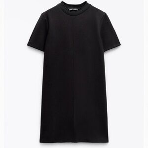 NWT Zara Short Soft Dress in Black Size S